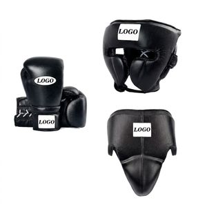 ชุดอุปกรณ์ชกมวย DAWN FROCE FIGHT GEARS ประกอบด้วยหมวกกันกระแทก ถุงมือ สนับแข้ง ทำจากหนัง PU ทนทาน ระบายอากาศได้ดี สวมใส่สบาย ป้องกันได้ทุกฤดู - Product Image 1