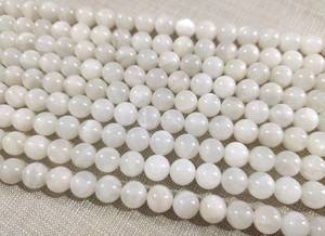 Cuentas redondas de labradorita natural de alta calidad, con destellos blancos, para la elaboración de joyería. - Product Image 2