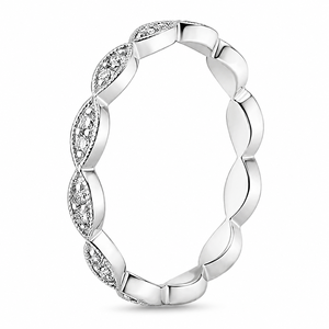Anillo de Compromiso de Plata de Ley 925 con Corte Brillante Redondo y Certificado GRA, con Moissanita - Product Image 4