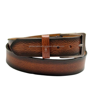 Cinturón de Cuero Vacuno Genuino Marrón Vintage con Hebilla Metálica Retro para Hombre y Mujer, Estilo Casual, Adecuado para Uso Diario y Casual de Negocios - Product Image 1