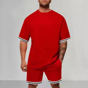 Top Quality Summer Two Piece <b>Men's</b> <b>Short</b> Set 100% Cotton <b>Men</b> Baggy <b>Short</b> Sets <b>Mens</b> Top and <b>Shorts</b> Set - Product Image 5