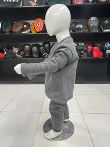 Ensemble de survêtement pour enfants, garçons et filles, en coton doux à logo personnalisé, deux pièces, sweat à capuche et pantalon de jogging pour tout-petits - Product Image 3