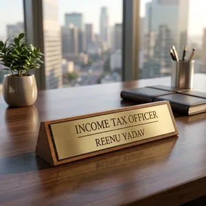 Plaque de nom de bureau en bois personnalisée, gravée sur mesure, pour médecins, professionnels, cadres, enseignants, entreprises - Product Image 3