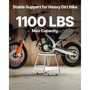 Cavalletto per Moto da Fuoristrada Resistente con Capacità di Carico di 500 kg, Supporto Universale Antiscivolo in Acciaio per Manutenzione Moto Stradali, Nuovo - Product Image 1