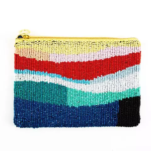 Dernier design : Porte-monnaie classique brodé de perles, mini-sac fait main, couleur personnalisable pour femme, usage quotidien et voyage, MULTI CRAFT - Product Image 5