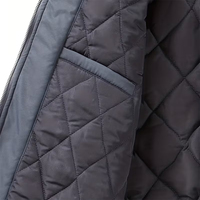 Blouson bomber gris de bonne qualité avec fermeture éclair, col montant, poches avant, grande taille, respirant, coupe-vent, hiver