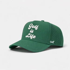Casquettes de performance unisexes, casquette snapback à 6 panneaux, réglable, respirante, découpée au laser, noire, casquettes de golf, style décontracté pour adultes - Product Image 1