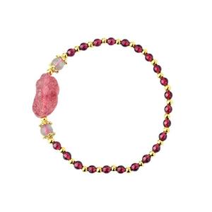 Wholesale Natural <b>Crystal</b> Garnet Strawberry <b>Crystal</b> Pixiu <b>Bracelet</b> New Chinese Simple Style Popular <b>Crystal</b> <b>Bracelets</b> <b>Bangles</b> - Product Image 5