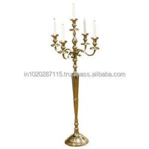 <b>Tall</b> arm aluminum candelabra for luxurious home entryway <b>table</b> centerpiece wedding banquet and festive decor - Product Image 2