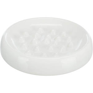 Bol à alimentation lente 0,25 L blanc pour animaux de compagnie avec design anti-glouton - Product Image 1