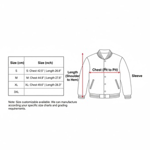 Blouson universitaire personnalisable avec manches contrastantes en cuir, mélange de laine, style bomber, pour fabricant OEM, respirant - Product Image 6