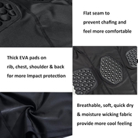 Maillot de football de compression avec rembourrage, protection poitrine et épaules, séchage rapide, respirant, tenue de performance, maillot rembourré pour gardien de but