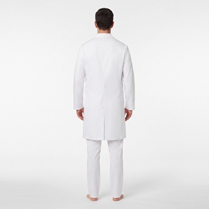 Bata de Laboratorio Blanca de Algodón para Hombre, Manga Larga, Ropa de Trabajo Médica, Uniforme de Hospital para Doctores, Estudiantes y Laboratorios - Product Image 2