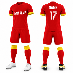 Uniforme de Fútbol Ligero Totalmente Personalizado para Entrenamiento Deportivo, Color Sólido, Material Transpirable y Ecológico - Product Image 4