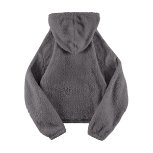 Wholesale <b>Mens</b> Womens <b>Sherpa</b> <b>Fleece</b> Hoodie Soft Warm Winter Hooded Pullover Sweatshirt Custom Design Casual Outdoor Wear Factory - Product Image 6
