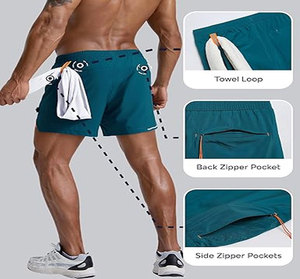Shorts Bermuda Homme Décontractés Vintage Personnalisables avec Logo, Respirants, Écologiques, Séchage Rapide, Coton Spandex, Fermeture à Cordon - Product Image 5