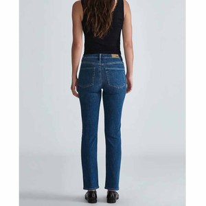 Jean en denim skinny tendance pour femme, taille haute, coupe mom, extensible, écologique, imperméable, respirant, 100 % coton, été, logo personnalisé - Product Image 5