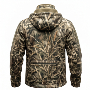 Chaqueta de Caza de Nailon Impermeable con Camuflaje Personalizado Directo de Fábrica para Hombre, Chaqueta Táctica de Forro Polar Térmico Silencioso con Logotipo Frontal - Product Image 2