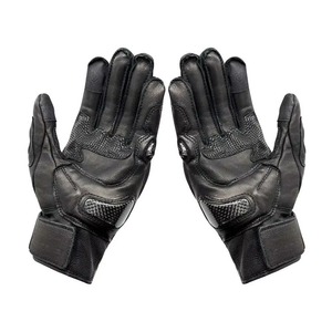 Guantes de Motocicleta Profesionales Punchin Sports, Unisex, de Cuero, Transpirables, con Protección de Nudillos Duros, Pantalla Táctil, Protección Completa para los Dedos - Product Image 3