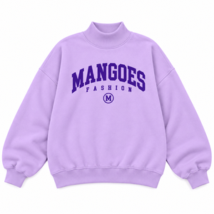 Sudadera Oversize de Cuello Alto para Mujer con Estampado de Hojas, Manga Larga, Tejida, Suave, Informal, Top de Otoño, Ropa Urbana - Product Image 4