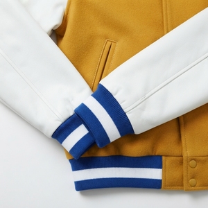 Custom Baseball Team Varsity <b>Jacket</b> <b>Leather</b> <b>Winter</b> <b>Jacket</b> Hip Hop Style Front Logo OEM High School Sportswear - Product Image 5