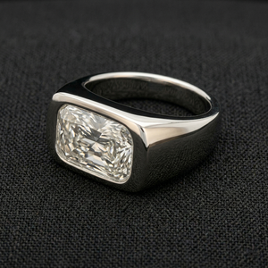 Elegante Anillo de Diamantes de Platino, Joyería de Estilo Clásico para Bodas, Compromisos, Fiestas y Uso Diario - Product Image 2