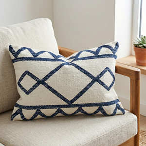 Funda de cojín lumbar de 30 x 80 cm con diseño tribal de diamantes para decoración de camas, bancos y sofás - Product Image 2