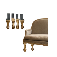 Pieds de chaise en bois massif à charge élevée de style personnalisé OEM pour une utilisation en extérieur Table de canapé pliante auto-adhésive Base solide Facile à installer Durable
