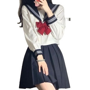 ชุดเครื่องแบบนักเรียนญี่ปุ่นพร้อมสเวตเตอร์ถักสำหรับฤดูใบไม้ผลิและใบไม้ร่วงชุดคาร์ดิแกน JK นักเรียนหญิงคอสเพลย์ - Product Image 3