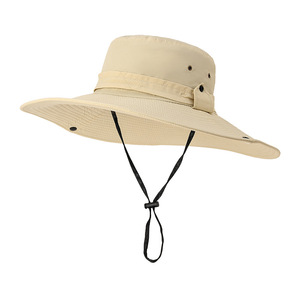 2026 Outdoor <b>Flat</b> Top Wide Brim Fisherman Bucket <b>Hat</b> Custom logo Fisherman Mesh Breathable Fishing <b>Hat</b> for Men Women - Product Image 3