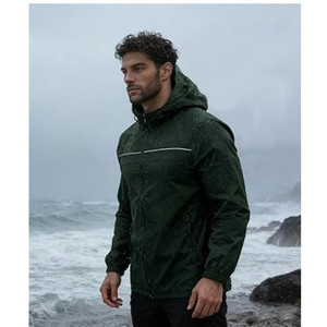 Chaqueta Impermeable Plegable para Mujer, Ligera, Cortavientos, con Capucha, para Actividades al Aire Libre - Product Image 2