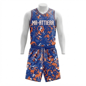 Ensemble d'uniformes de basketball pour hommes Ma-Attiera, impression par sublimation, jersey et shorts en polyester respirant, tenue d'équipe pour adultes, joueurs d'équipe - Product Image 3
