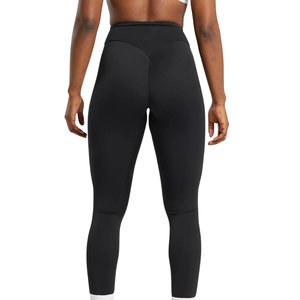 กางเกงโยคะเอวสูงพิมพ์โลโก้ตามสั่งสำหรับผู้หญิง กางเกงออกกำลังกายสีดำ ป้องกันการโป๊ยืด กางเกงออกกำลังกายไนลอนผสมสแปนเด็กซ์ ระบายอากาศได้ดี เหมาะสำหรับฟิตเนส - Product Image 2