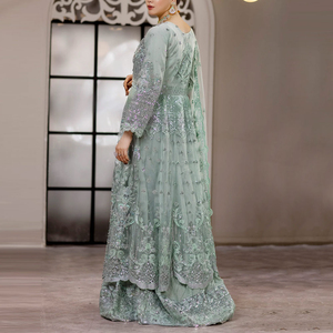 Vestido de Novia Moderno de Verano para Mujer, Diseño Único Hecho a Mano, Patrón de Cristal, Largo hasta el Suelo, Encaje, Venta Caliente - Product Image 2