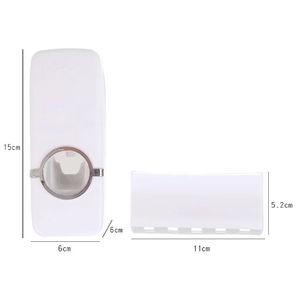 Moderno Soporte de Pared para Cepillos de Dientes de un Solo Nivel con Tapa, Organizador de Plástico Autoadhesivo, a Prueba de Polvo y Agua, para Baño - Product Image 2