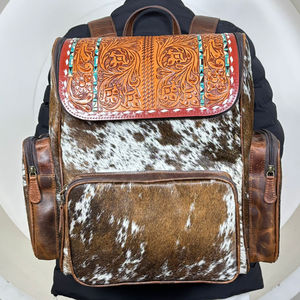 Bolsa de Pañales Moderna 2025, Mochila de Viaje de Cuero Vacuno Hecha a Mano para Mujer, Gran Capacidad, Bolsas de Moda con Cierre para Uso Diario, Venta al por Mayor - Product Image 4