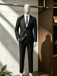 Traje de Negocios de Lujo para Hombre, Color Rojo Vino Borgoña, 100% Algodón Velour, 2 Piezas, Corte Entallado, Formal, para Boda, Novio, Graduación, Blazer - Product Image 5