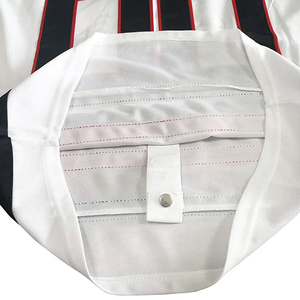 Men's White Ice Hockey Jersey V-Neck Full Sleeve Embroidered Logo Regular Fit Adult Apparel - Product Image 5