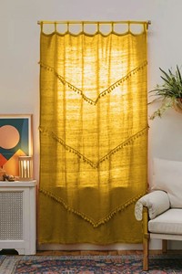 Indian Handmade 100% Pure Cotton Solid Blackout Rod Pocket Eco-Friendly All-Season <b>Curtains</b> Home Living Room Hall Bathroom - Product Image 2