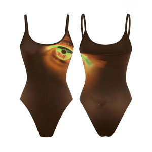 Traje de Baño Verde Lima de Nailon y Spandex de 220 GSM con Logotipo Personalizado por Transferencia Térmica, Ropa de Baño para Mujer, Diversión Veraniega - Product Image 4