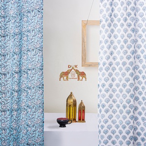 Cortina de puerta para sala de estar, 100% algodón ligero con estampado floral, gran oferta - Product Image 2