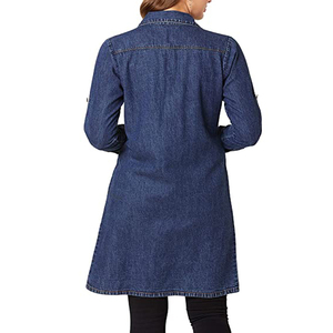 High Quality <b>Women</b> Long Denim <b>Jacket</b> New Style Clothes Casual Trendy Female <b>Spring</b> Comfortable Denim <b>Jacket</b> for <b>Women</b> OEM - Product Image 2