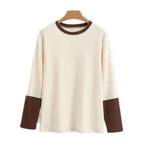 T-shirts à fond épais pour femmes, manches longues, t-shirts chauds pour femmes, hauts en polaire multicolores, sous-vêtements tendance - Product Image 4