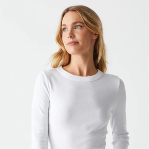 Camiseta Moderna Casual de Manga Larga para Mujer, Mezcla de Algodón Premium, Cuello Redondo Cómodo, Top de Moda para Uso Diario - Product Image 5