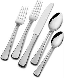 Durable Metal Spoon And Fork Set Cutlery Set Modern Stainless <b>Flatware</b> Design For Catering Hospitality Use - Product Image 1