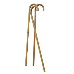 Canne de marche classique en rotin naturel avec poignée en croque, style vintage pour gentlemen, bâton de randonnée, accessoire d'extérieur pour le camping et la randonnée - Product Image 1