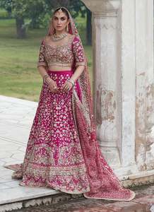 Lehnga choli nupcial pakistaní hecho a mano - Product Image 2