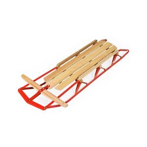 Slitta Invernale Classica in Plastica a Doppio Uso per Divertimento all'Aperto, con Barra di Sterzo Pre-Forata e Design per Posizione Seduta/Sdraiata - Product Image 3