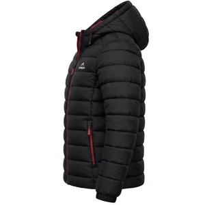 Chaqueta Acolchada con Capucha para Hombre Custom One Apex, Negra y Roja, Chaqueta de Plumón Ligera y Cálida para Invierno, Venta al Por Mayor - Product Image 2