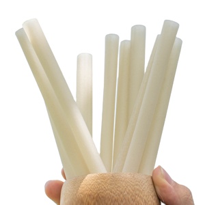 Pailles en paille de riz naturelles, pailles biodégradables durables pour le bubble tea et les boissons - Product Image 1